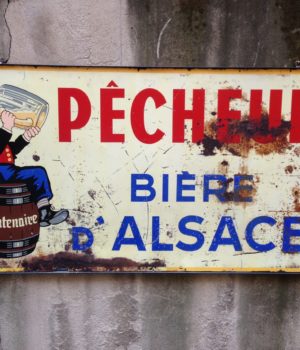 VECCHIA INSEGNA PUBBLICITARIA BIERE D'ALSACE