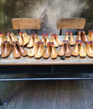 Forme scarpe in legno vintage vecchio calzolaio