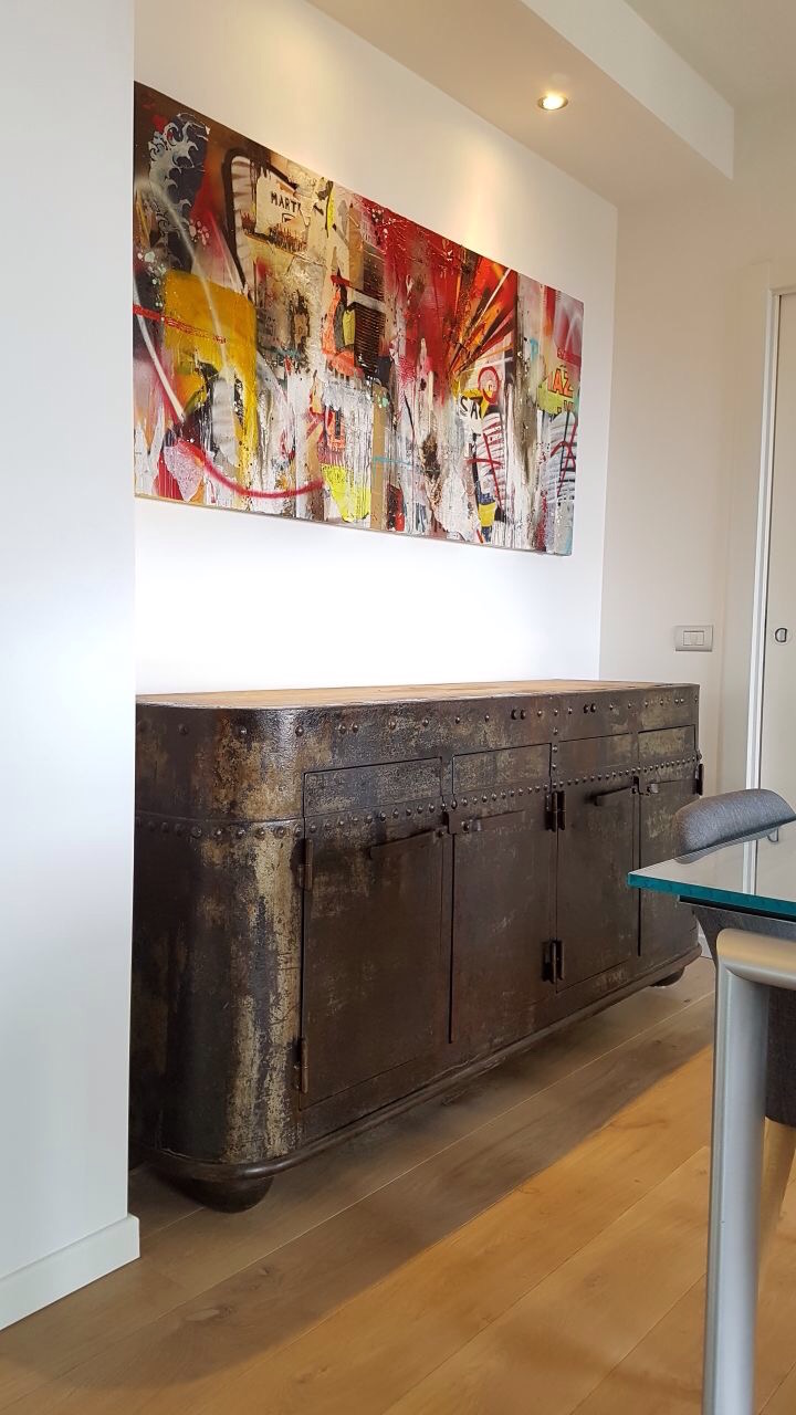 Credenza, mobile industriale, ingresso casa