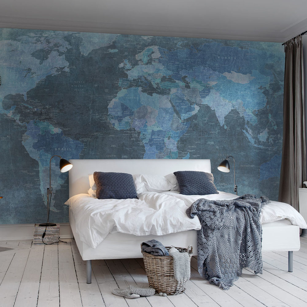 Blue Map of the world_Rebel Walls