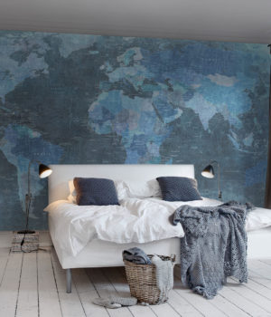 Blue Map of the world_Rebel Walls