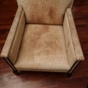 Poltrona anni '30 pelle stampa coccodrillo