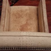 Poltrona anni '30 pelle stampa coccodrillo