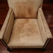 Poltrona anni '30 pelle stampa coccodrillo