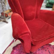 Poltrone velluto rosso