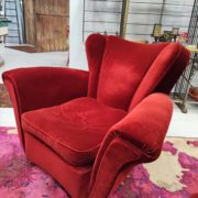 Poltrone velluto rosso