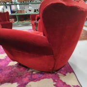 Poltrone velluto rosso
