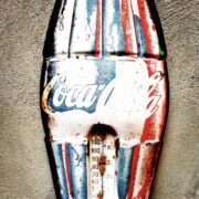 Bottiglia Coca Cola da muro con termometro