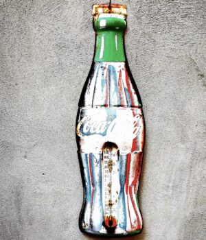 Bottiglia Coca Cola da muro con termometro